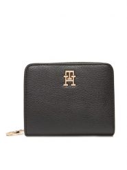 Tommy Hilfiger Mały Portfel Damski Th Distinct Med Za AW0AW17473 Czarny. Czarne portfele TOMMY HILFIGER, bez wzorów, ze skóry. Za 259.99 zł.