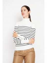 ASSUILI Golf w kolorze biało-czarnym rozmiar: 34. Białe golfy Assuili, bez wzorów, bez ramiączek. Za 104.99 zł.