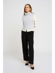 Kaffe Bezrękawnik w kolorze jasnoszarym rozmiar: XL/XXL. Szare golfy Kaffe, xl, bez wzorów, ze splotem, bez ramiączek. Za 113.10 zł.