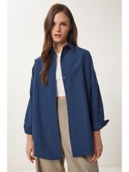 Happiness Istanbul Bluzka w kolorze granatowym rozmiar: 36. Niebieskie bluzki Happiness Istanbul, bez wzorów, bez kołnierzyka, bez ramiączek. Za 56.99 zł.