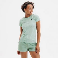 Koszulka do padla damska Kuikma lekka i bez szwów. Niebieskie bluzki KUIKMA, m, bez wzorów, z dzianiny, sportowe, bez kołnierzyka, bez ramiączek. Za 89.99 zł.