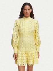 Bardot Sukienka koktajlowa Remy 58421DB7 Żółty jasny Regular Fit. Żółte sukienki Bardot, bez wzorów, z bawełny, wizytowe, bez kołnierzyka, bez ramiączek. Za 749.99 zł.