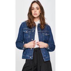 Calvin Klein - Kurtka. Niebieskie kurtki Calvin Klein, bez wzorów, z bawełny, bez kaptura. W wyprzedaży za 329.90 zł.