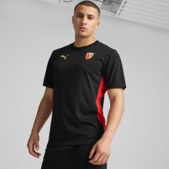 Koszulka treningowa do piłki nożnej Puma RC Lens 24/25. Bluzki Puma, l, bez wzorów, ze lnu, sportowe, bez kołnierzyka, bez ramiączek. Za 239.99 zł.