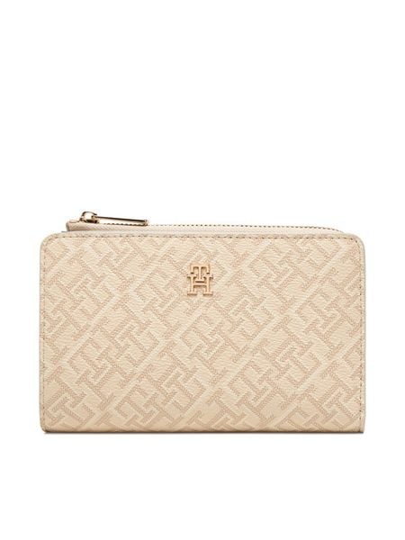 Tommy Hilfiger Portfel Th Icon Bifold Wallet Monoplay AW0AW18594 Beżowy. Brązowe portfele TOMMY HILFIGER, bez wzorów, ze skóry. Za 329.99 zł.