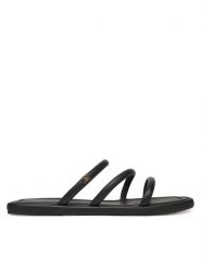 Tommy Hilfiger Klapki Strappy Leather Mule FW0FW08939 Czarny. Czarne klapki TOMMY HILFIGER, bez wzorów, ze skóry, bez obcasa. Za 259.99 zł.