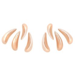 Kolczyki Forza różowe pozłocenie. Czerwone kolczyki Lilou, z mosiądzu, na sztyftcie. Za 179.00 zł.