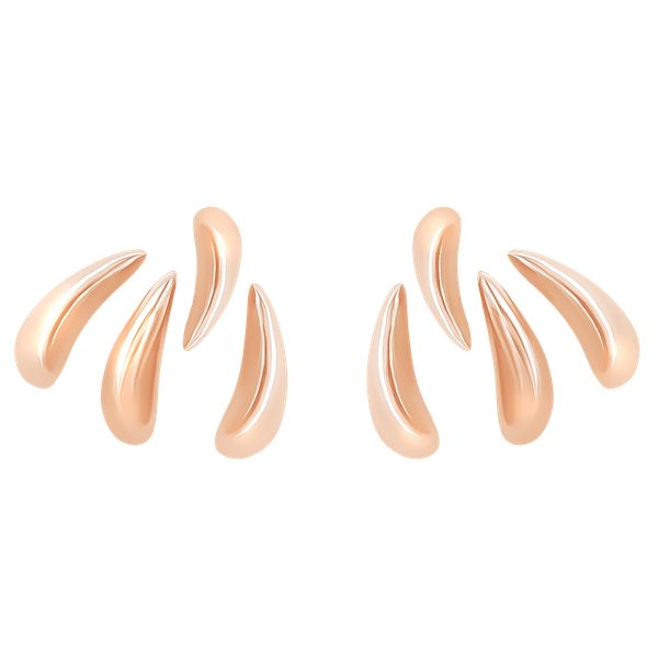 Kolczyki Forza różowe pozłocenie. Czerwone kolczyki Lilou, z mosiądzu, na sztyftcie. Za 179.00 zł.