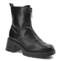 Czarne Botki Tamaris Damskie Eleganckie Obuwie na Jesień. Czarne botki Tamaris, na jesień, bez wzorów, z futra, bez obcasa, bez zapięcia. Za 299.00 zł.