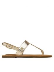 Tommy Hilfiger Sandały Metallic Leather Thong Sandal FW0FW08798 Złoty. Żółte sandały TOMMY HILFIGER, bez wzorów, ze skóry, bez obcasa, na płaskiej podeszwie, bez zapięcia. Za 309.99 zł.
