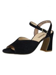 Paul Green Sandały w kolorze granatowym na koturnie rozmiar: 37. Niebieskie sandały Paul Green, bez wzorów, z otwartym noskiem, bez obcasa, na koturnie, bez zapięcia. Za 117.73 zł.