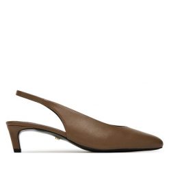 Sandały Gino Rossi. Brązowe sandały Gino Rossi, bez wzorów, bez obcasa, na szpilce, bez zapięcia. Za 299.99 zł.