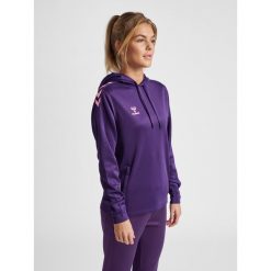 Bluza do piłki ręcznej damska Hummel Core XK z kapturem. Fioletowe bluzy Hummel, xs, bez wzorów, z kapturem. Za 205.00 zł.