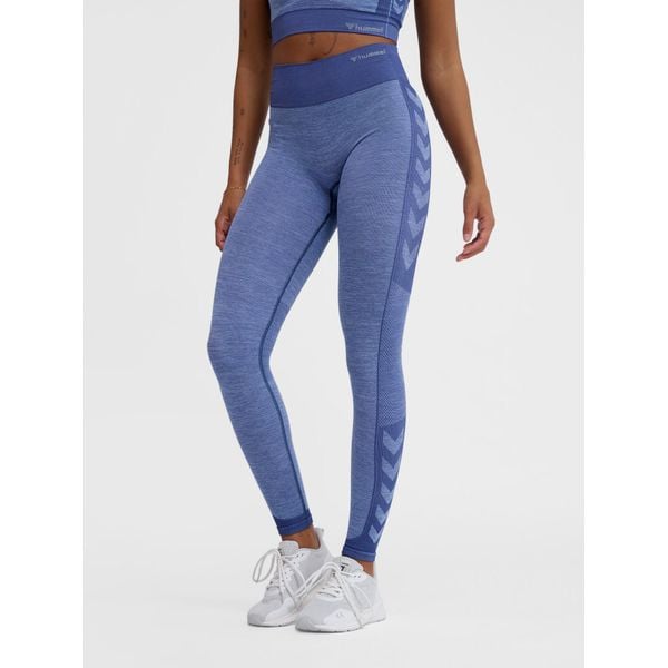 Damskie legginsy Hummel MT Shine Seamless. Niebieskie legginsy Hummel, bez wzorów. Za 183.00 zł.
