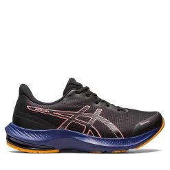 Buty do biegania Asics. Czarne obuwie sportowe Asics, bez zapięcia, do biegania. Za 419.99 zł.