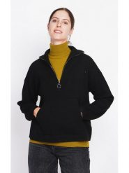 ASSUILI Sweter w kolorze czarnym rozmiar: 42. Czarne swetry Assuili, bez wzorów, bez ramiączek. Za 213.18 zł.