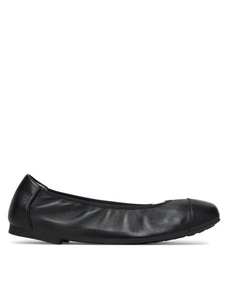 Caprice Baleriny 9-22117-46 Czarny. Czarne baleriny Caprice, bez wzorów, ze skóry, bez obcasa. Za 231.99 zł.