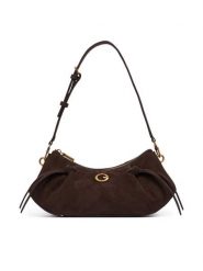Guess Torebka Allegra HWSG22 37180 Brązowy ciemny. Brązowe torebki klasyczne Guess, z aplikacjami, z materiału, bez dodatków. Za 544.99 zł.