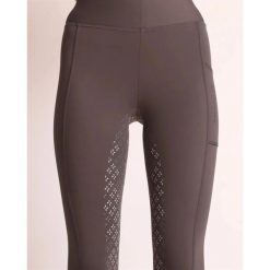 Damskie legginsy jeździeckie z pełną przyczepnością Montar Selena. Szare legginsy MONTAR, s, bez wzorów, z materiału. Za 383.00 zł.