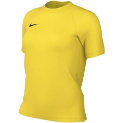 Koszulka damska Nike Dri‑FIT Park VIII 100% poliester. Żółte bluzki Nike, bez wzorów, z poliesteru, sportowe, bez kołnierzyka, bez ramiączek. Za 66.99 zł.
