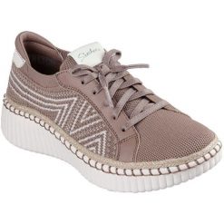 Buty sportowe damskie Skechers Wilshire Blvd Bellevue. Brązowe obuwie sportowe Skechers, bez zapięcia, na fitness i siłownię. Za 490.00 zł.