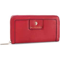 Duży Portfel Damski U.S. POLO ASSN. - Palm Beach L Zip Ard Wall BEUPB0449WVP/400 Red. Czerwone portfele U.S. Polo Assn., bez wzorów, ze skóry ekologicznej. W wyprzedaży za 129.00 zł.