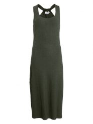 Vila Sukienka w kolorze khaki rozmiar: XL. Brązowe sukienki Vila, na co dzień, xl, bez wzorów, z bawełny, bez kołnierzyka, bez ramiączek, midi, proste. Za 125.45 zł.