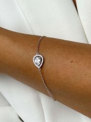 DI GIORGIO Srebrna bransoletka z cyrkonią rozmiar: onesize. Szare bransoletki DI GIORGIO, z cyrkonią, srebrne. Za 73.99 zł.