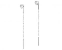 Kolczyki srebrne z cyrkoniami - serca. Szare kolczyki Apart, z cyrkonią, srebrne. Za 109.00 zł.