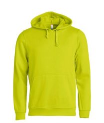 Clique Basic Hoody bluza z kapturem unisex, odporna na piling – visibility green. Zielone bluzy CLIQUE, uniwersalny, bez wzorów, z bawełny, z kapturem. Za 166.63 zł.