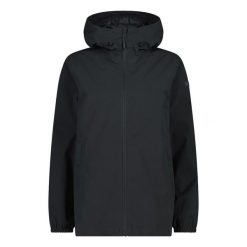 Kurtka przeciwdeszczowa damska CMP Verge Jacket Fix Hood. Szare kurtki sportowe CMP, s, bez wzorów, bez kaptura, trekkingowe. Za 298.99 zł.