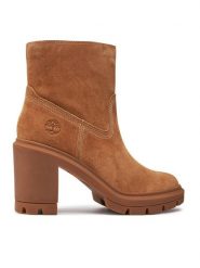Timberland Botki Allington Heights Mid TB0A26WAEIZ1 Beżowy. Brązowe botki Timberland, bez wzorów, ze skóry, bez obcasa, na słupku, bez zapięcia. Za 629.99 zł.