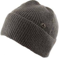 Zimowa czapka z akrylu dla kobiet - Nowoczesny styl i komfort. Szare czapki XTASY, bez wzorów, z elastanu. Za 79.99 zł.