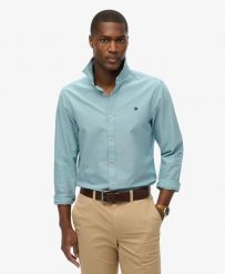 Superdry Klasyczna koszula Oxford z długim rękawem z bawełny organicznej –. Zielone koszule Superdry, l, bez wzorów, z bawełny, klasyczne, bez kołnierzyka, bez ramiączek. Za 256.00 zł.