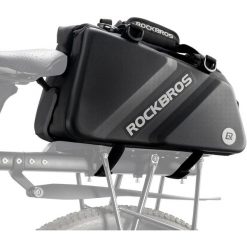 Torba rowerowa Rockbros na bagażnik. Czarne torebki klasyczne ROCKBROS, bez wzorów, bez dodatków. Za 221.99 zł.