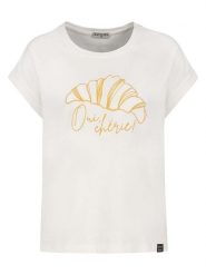 Eight2Nine Koszulka w kolorze kremowym rozmiar: L. Brązowe bluzki Eight2Nine, l, bez wzorów, z bawełny, bez kołnierzyka, bez ramiączek. Za 43.99 zł.