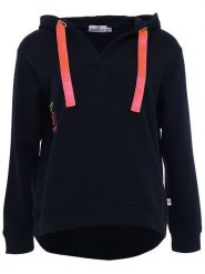Zwillingsherz Bluza "Smile" w kolorze granatowym rozmiar: S/M. Niebieskie bluzy Zwillingsherz, m, bez wzorów, z bawełny, z kapturem. Za 228.92 zł.