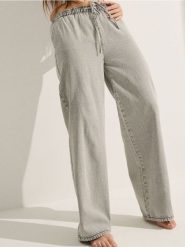 Jeansy wide leg - szary. Szare jeansy Sinsay, bez wzorów. Za 69.99 zł.