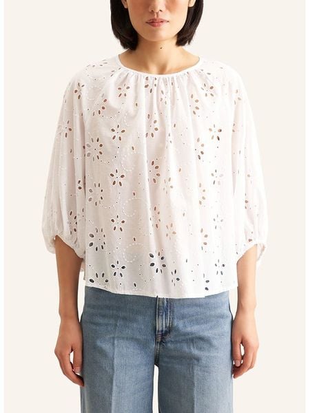 Seidensticker Bluzka w kolorze białym rozmiar: 44. Białe bluzki Seidensticker, bez wzorów, bez kołnierzyka, bez ramiączek. Za 201.08 zł.