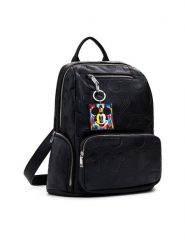 Desigual Plecak All Mickey Chester 25SAKP04 Czarny. Czarne plecaki Desigual, bez wzorów, ze skóry. Za 239.99 zł.