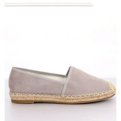 Espadryle damskie szare LX178 Grey. Szare espadryle ButyModne, bez wzorów, z tkaniny, bez obcasa, bez zapięcia. W wyprzedaży za 69.00 zł.