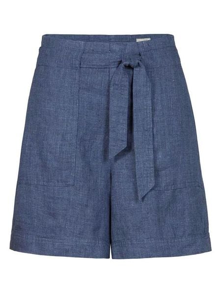 Herrlicher Lniane szorty w kolorze granatowym rozmiar: W25. Niebieskie szorty Herrlicher, bez wzorów, ze lnu, z podwyższonym stanem. Za 166.10 zł.