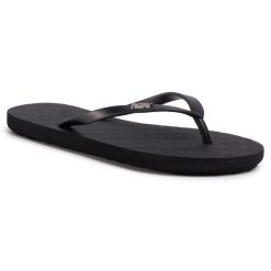 Japonki Roxy. Czarne klapki Roxy, bez wzorów, bez obcasa. Za 49.99 zł.