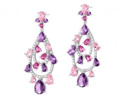 Kolczyki srebrne z cyrkoniami. Szare kolczyki Apart, z cyrkonią, srebrne. Za 649.00 zł.