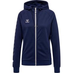 Damska bawełniana bluza z kapturem zapinana na zamek Hummel Move Grid. Niebieskie bluzy Hummel, m, bez wzorów, z bawełny, z kapturem. Za 294.60 zł.