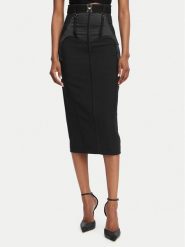 Elisabetta Franchi Spódnica ołówkowa GO-148-62E2-V440 Czarny Slim Fit. Czarne spódnice Elisabetta Franchi, bez wzorów, z syntetyku, ołówkowe. Za 1,869.00 zł.