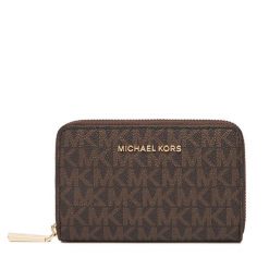 Mały Portfel Damski MICHAEL Michael Kors. Brązowe portfele MICHAEL Michael Kors, bez wzorów. Za 429.99 zł.