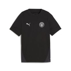 Młodzieżowa koszulka treningowa Manchester City PUMA. Czarna bluzki Puma, l, bez wzorów, młodzieżowe, bez kołnierzyka, bez ramiączek. Za 199.00 zł.