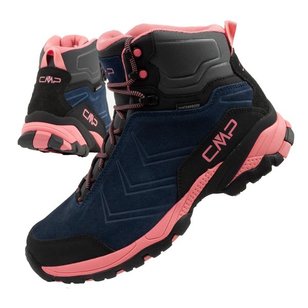 Buty za kostkę trekkingowe damskie CMP Melnick wodoodporne. Czerwone trekkingi CMP, ze skóry, za kostkę, trekkingowe. Za 269.00 zł.