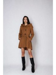 Steve Madden Płaszcz przejściowy w kolorze jasnobrązowym rozmiar: L. Brązowe płaszcze Steve Madden, l, bez wzorów, z tkaniny, bez kaptura. Za 260.99 zł.